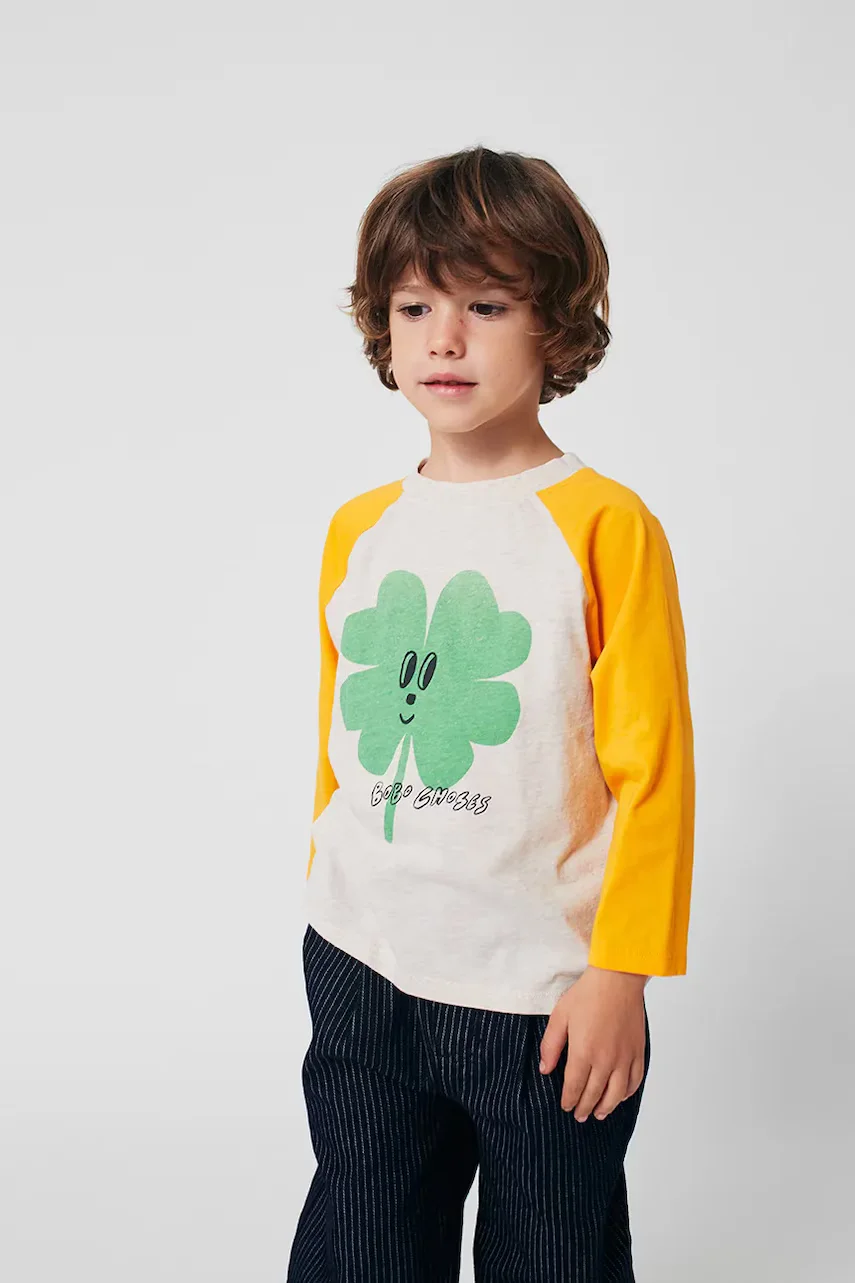 Bobo Choses Бебешка памучна блуза с дълъг ръкав Lucky Clover