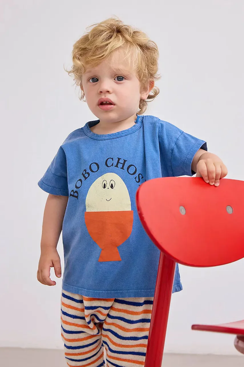 Bobo Choses Бебешка памучна тениска Morning Egg