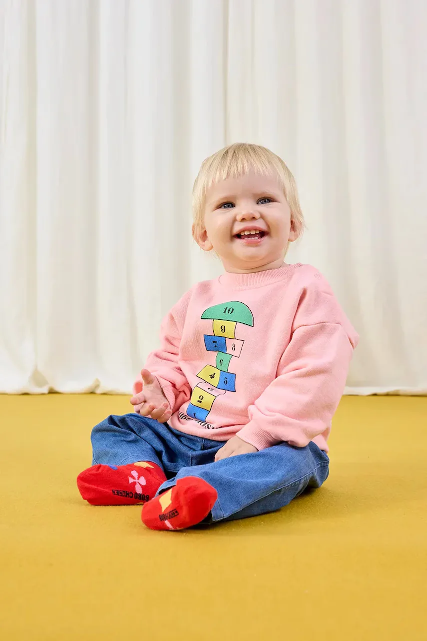 Bobo Choses Бебешки памучен суичър Hopscotch