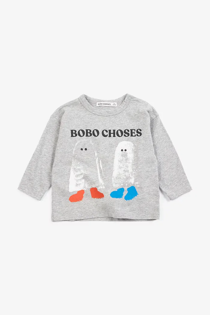 Bobo Choses блуза с дълги ръкави за деца от памук Booty Ghosts сива B226AB046