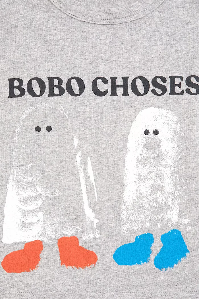 Bobo Choses блуза с дълги ръкави за деца от памук Booty Ghosts сива B226AB046