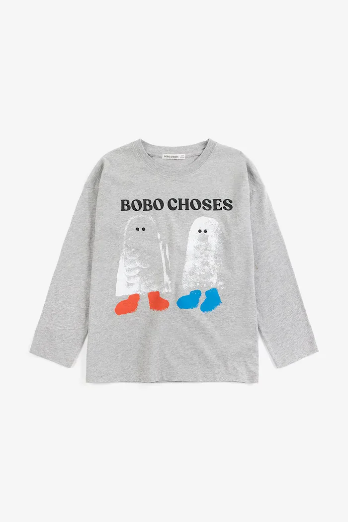 Bobo Choses блуза с дълги ръкави за деца от памук Booty Ghosts сива B226AC010