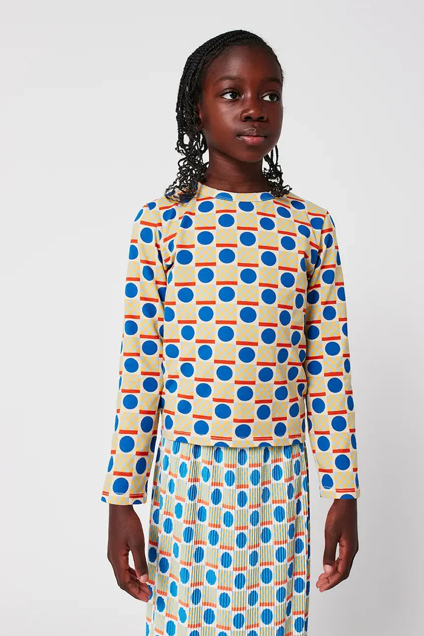 Bobo Choses Детска блуза с дълги ръкави Geometric Scacs