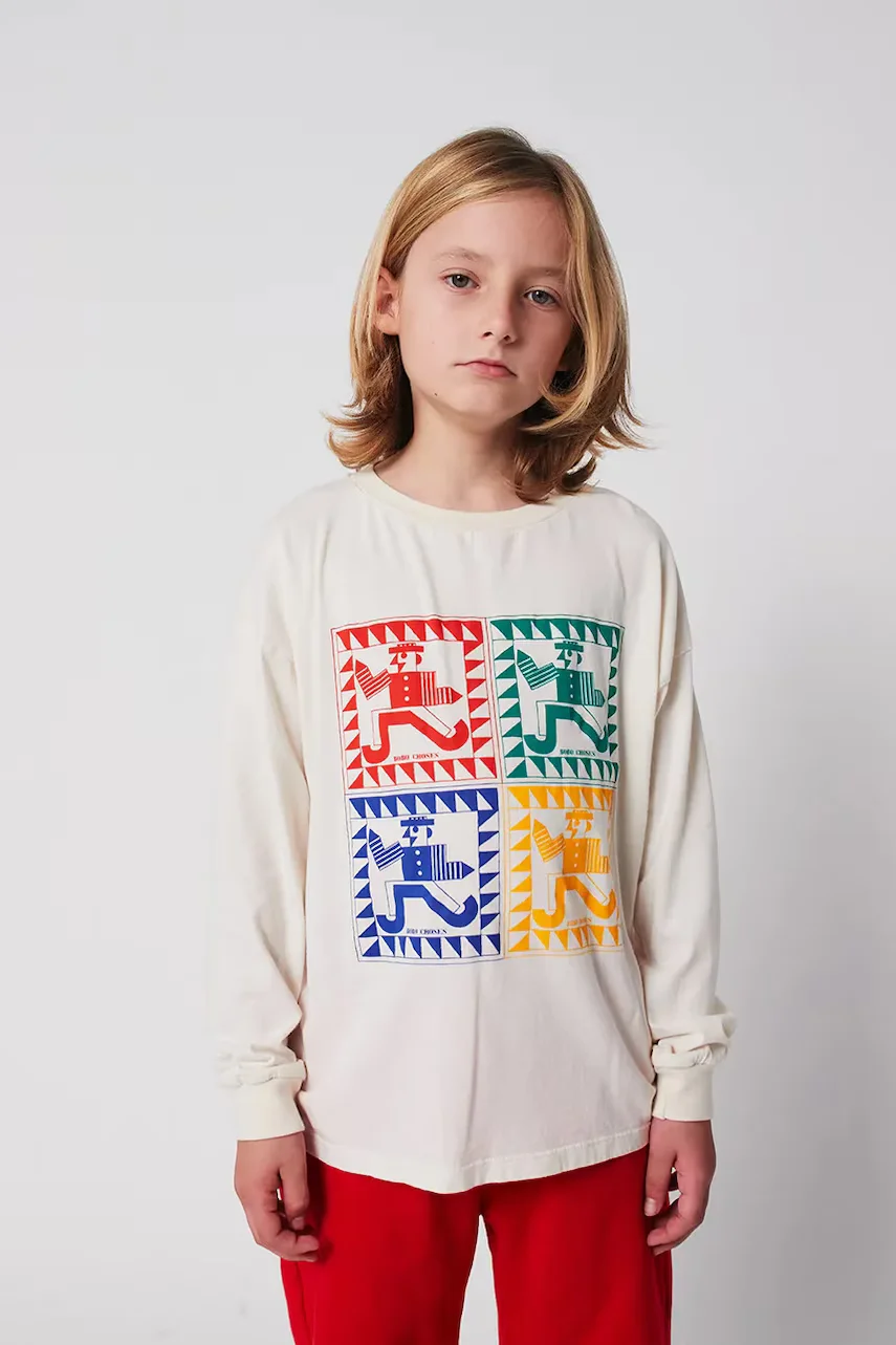 Bobo Choses Детска блуза с дълги ръкави Rainbow Mr Pencil