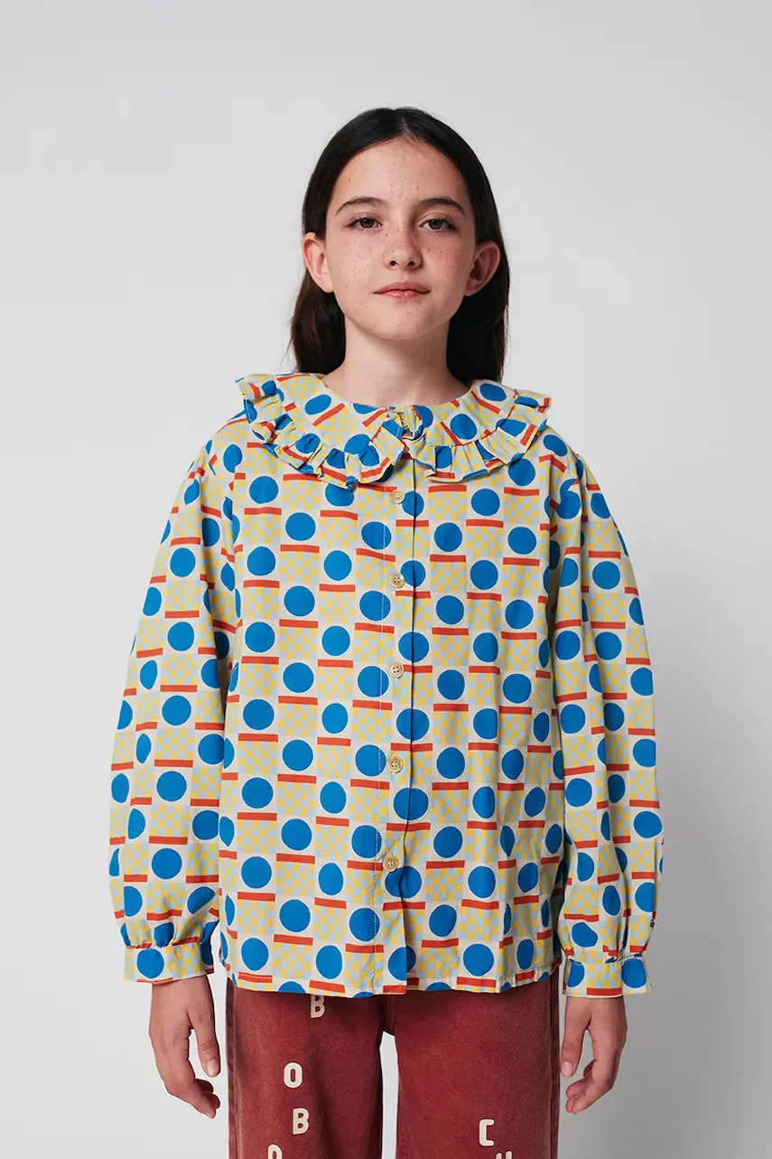 Bobo Choses Детска памучна риза Geometric Scacs