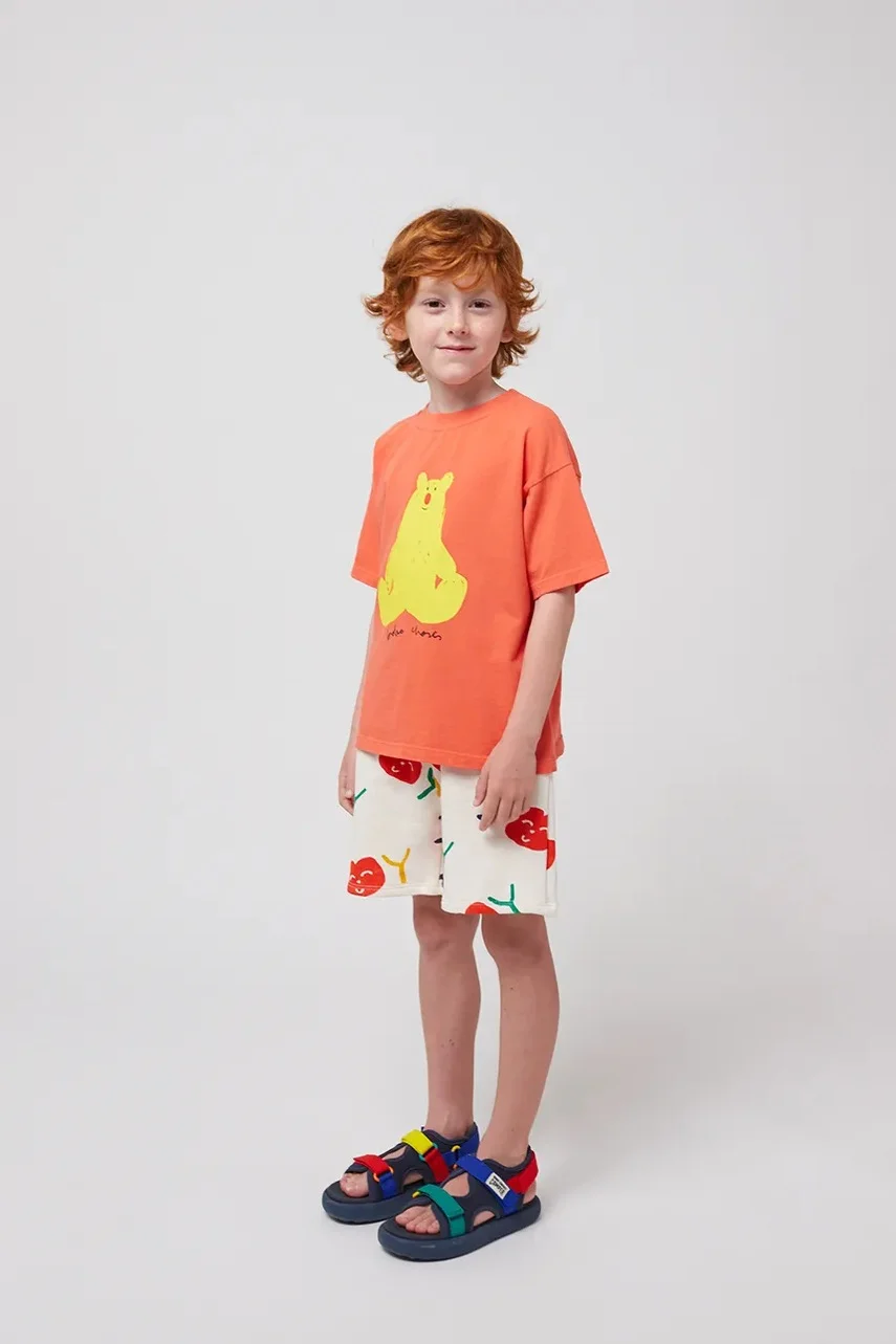 Bobo Choses Детски памучен къс панталон Smiling