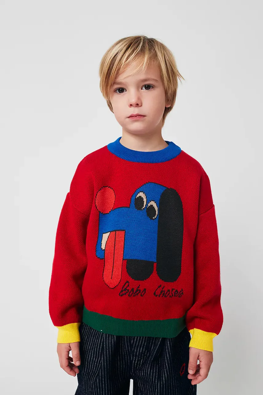 Bobo Choses Детски памучен пуловер Doggy Mate