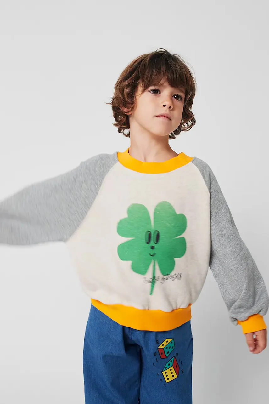 Bobo Choses Детски памучен суичър Lucky Clover
