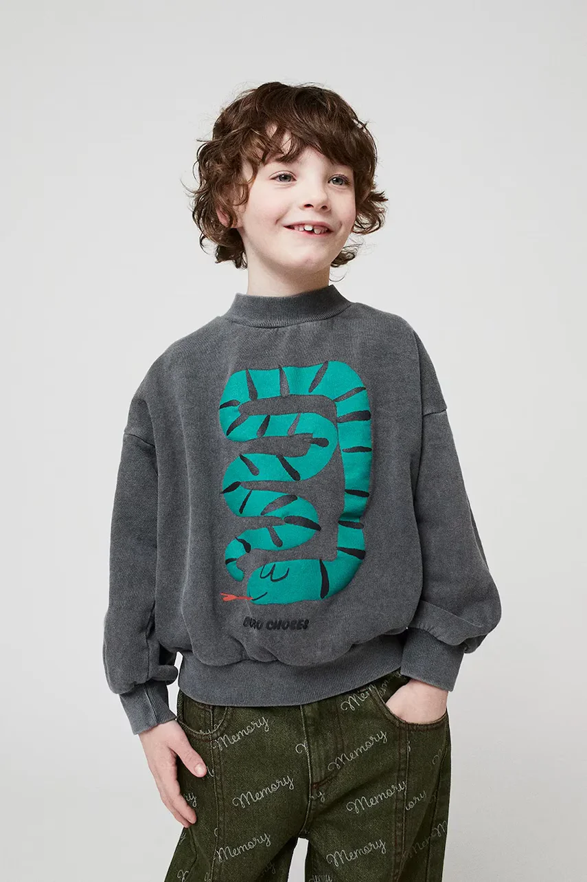 Bobo Choses Детски памучен суичър Snake