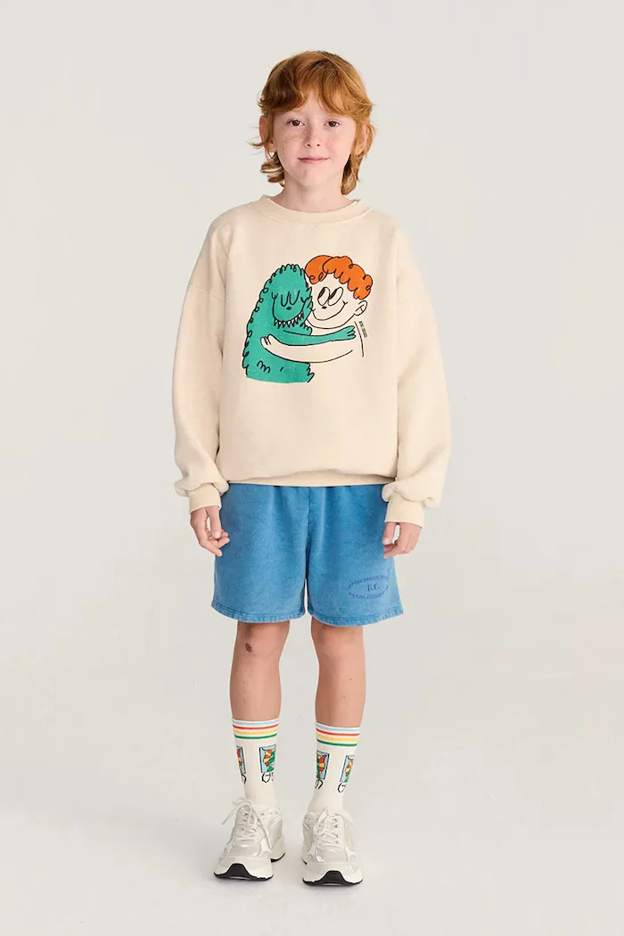 Bobo Choses суичър за деца от памук Hug Hairy Monster бежов B226AC028