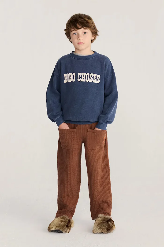 Bobo Choses суичър за деца от памук тъмносин B226AC033
