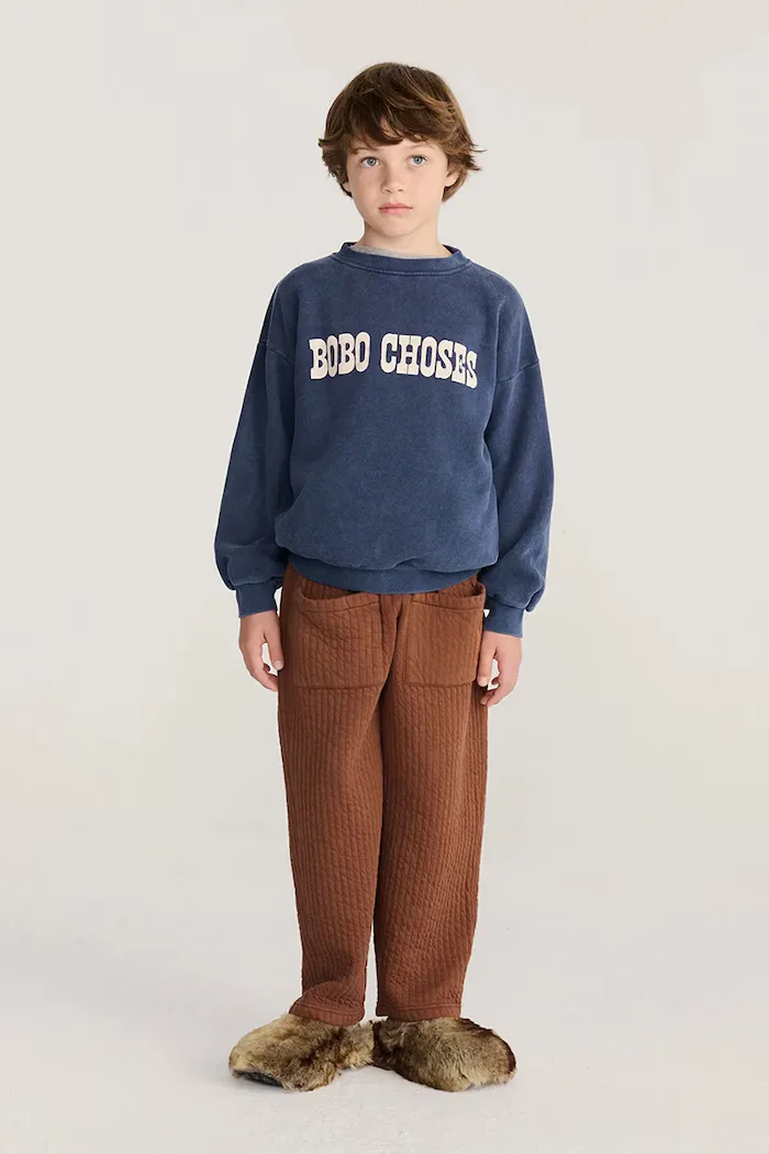 Bobo Choses суичър за деца от памук тъмносин B226AC033
