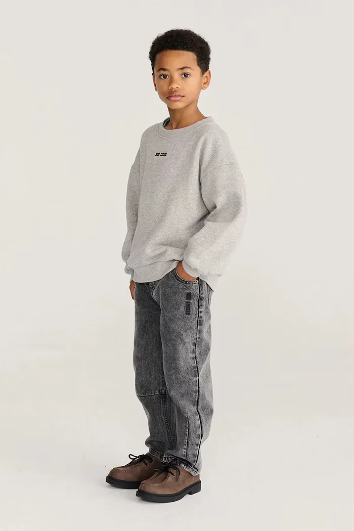 Bobo Choses уголемен суичър за деца от памук Mush Monster сив B226AC036