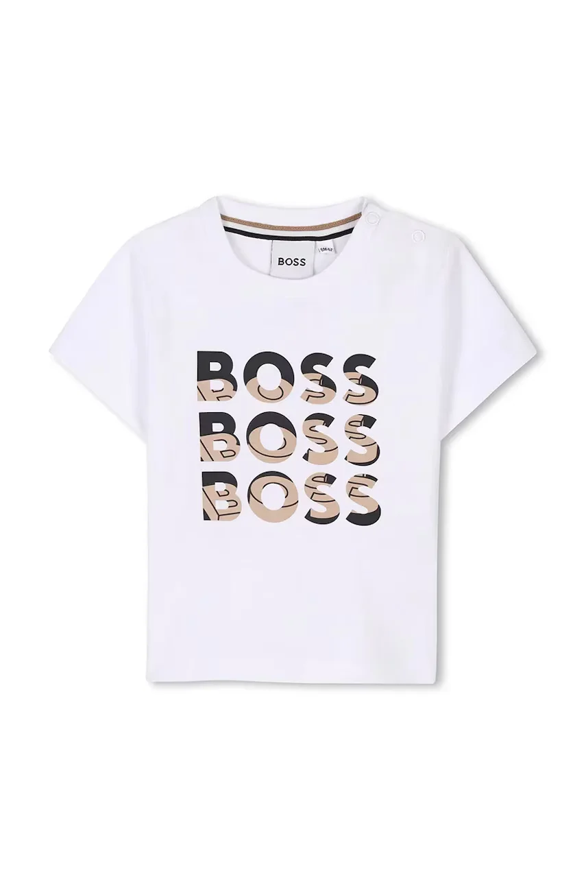 BOSS Бебешка памучна тениска