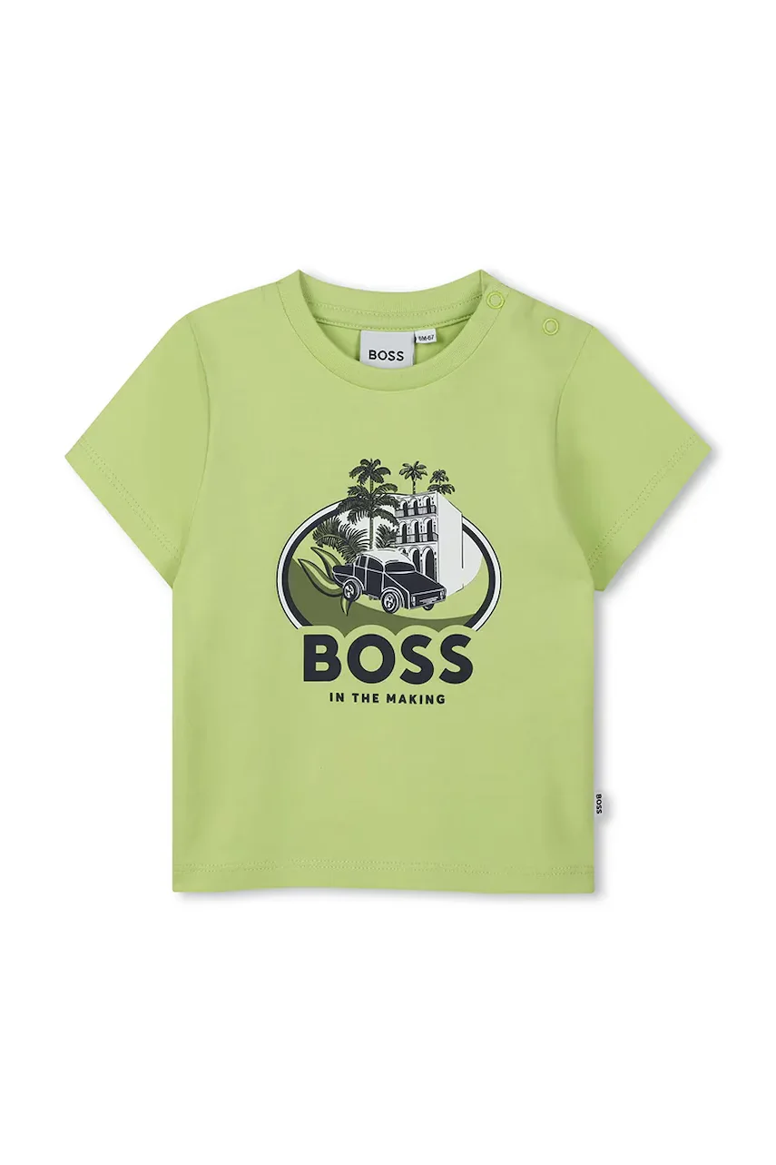 BOSS Бебешка памучна тениска
