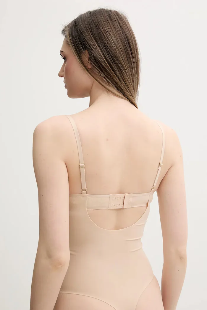 BOSS Боди BODYSUIT B.BODY в бежово с изчистен дизайн 50535810