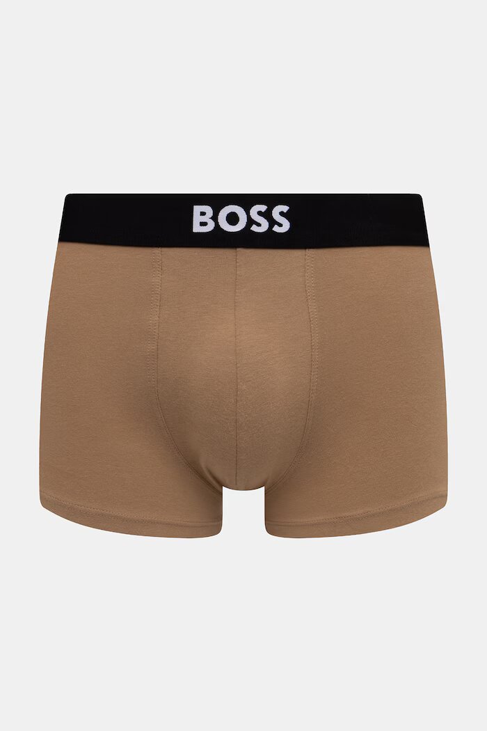 BOSS боксерки мъжки от памук с еластан Trunk 3P ONE 3 броя сиви 50544263