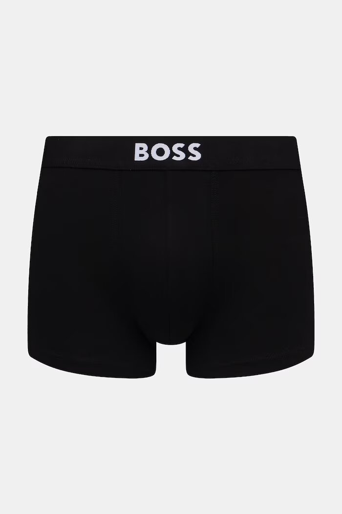 BOSS боксерки мъжки от памук с еластан Trunk 3P ONE 3 броя сиви 50544263