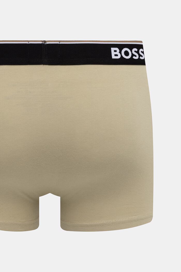BOSS боксерки мъжки от памук с еластан Trunk 3P Power Desig 3 броя зелени 50554443