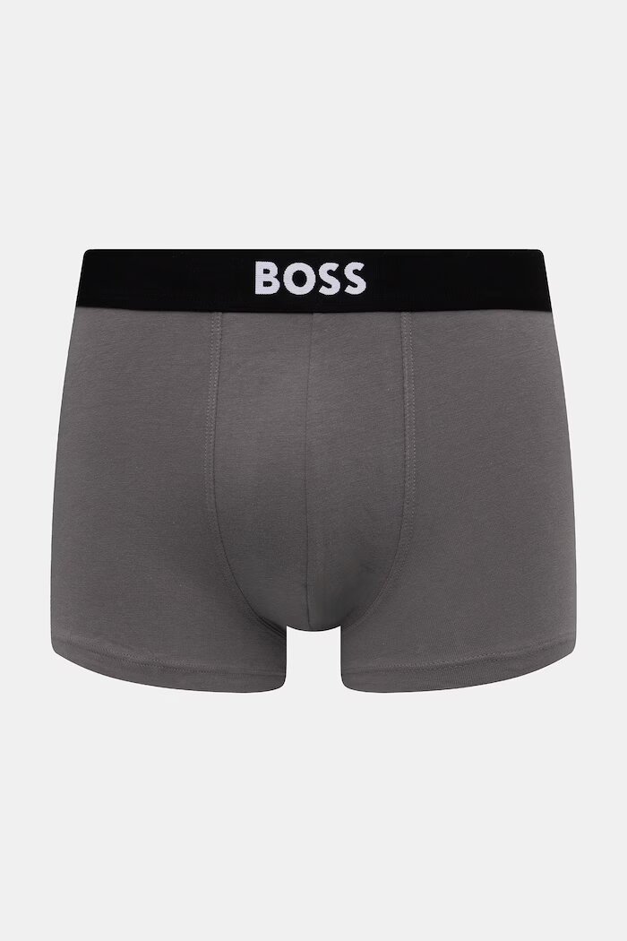 BOSS боксерки мъжки от памук Trunk 3P ONE D 3 броя сиви 50549832