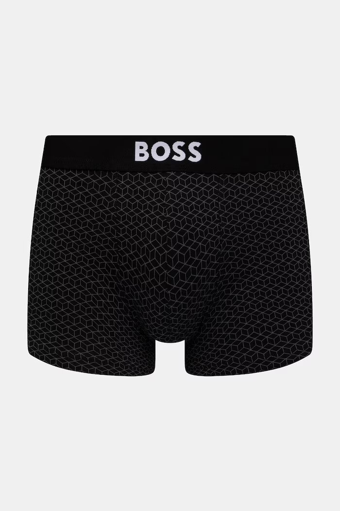 BOSS боксерки мъжки от памук Trunk 3P ONE D 3 броя сиви 50549832