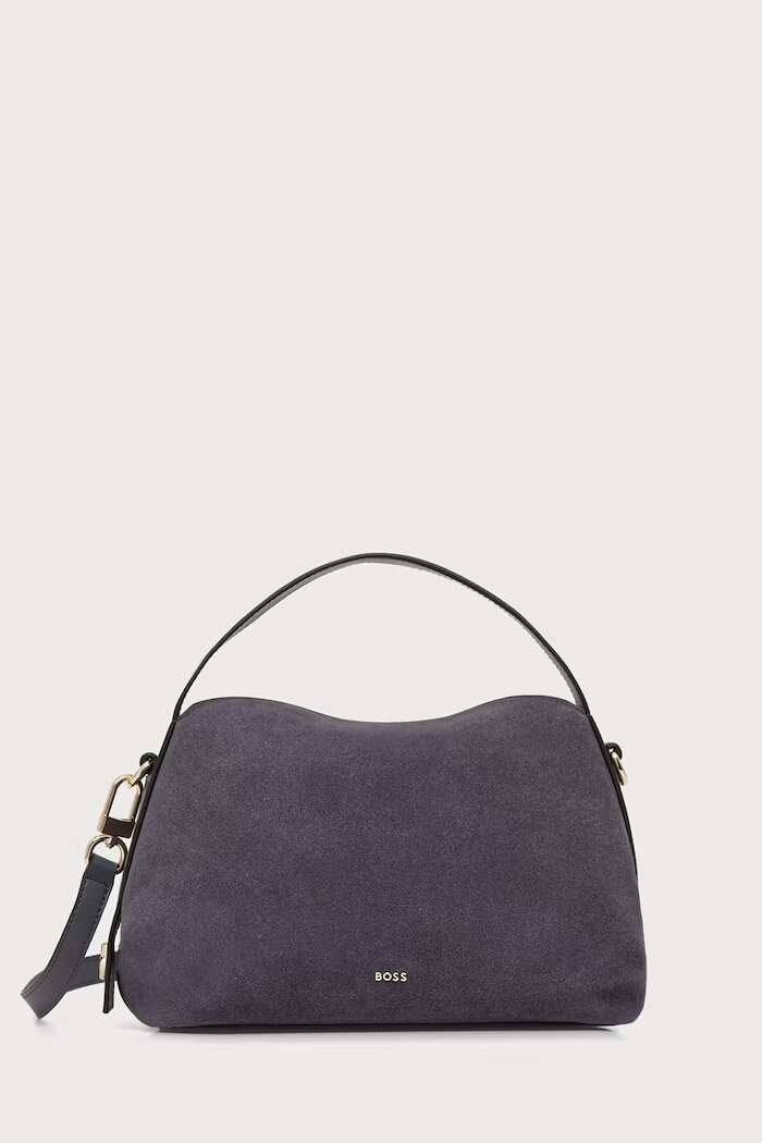 BOSS чанта crossbody дамска Caylie Crossbody S сива 50573236