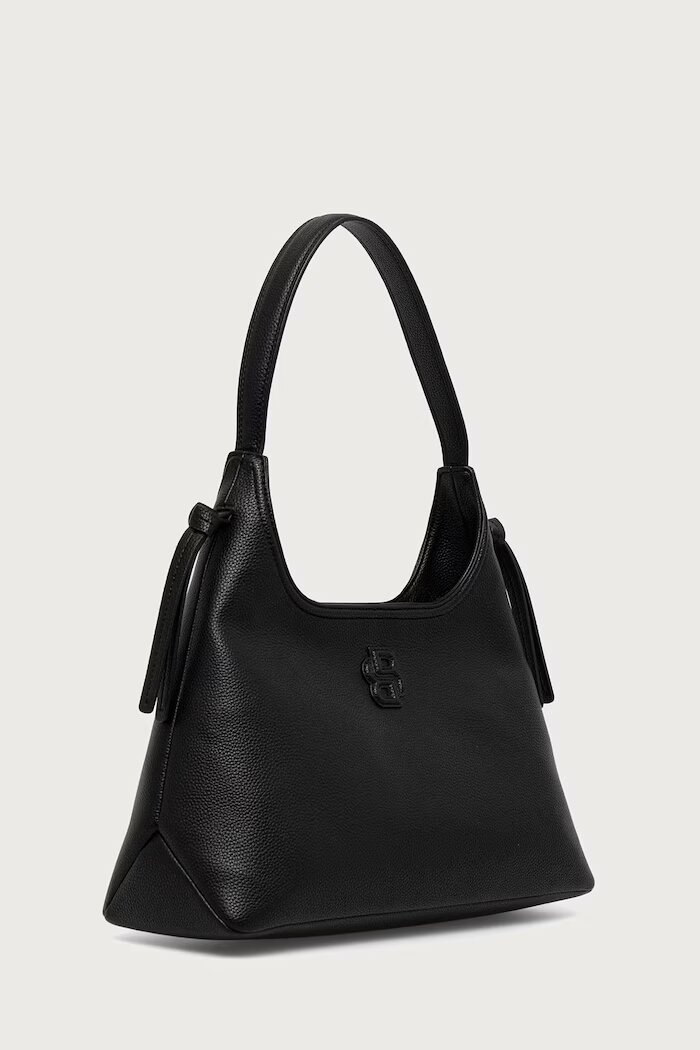 BOSS чанта тип хобо дамска от имитация на кожа Anett Zip Hobo черна 50573208