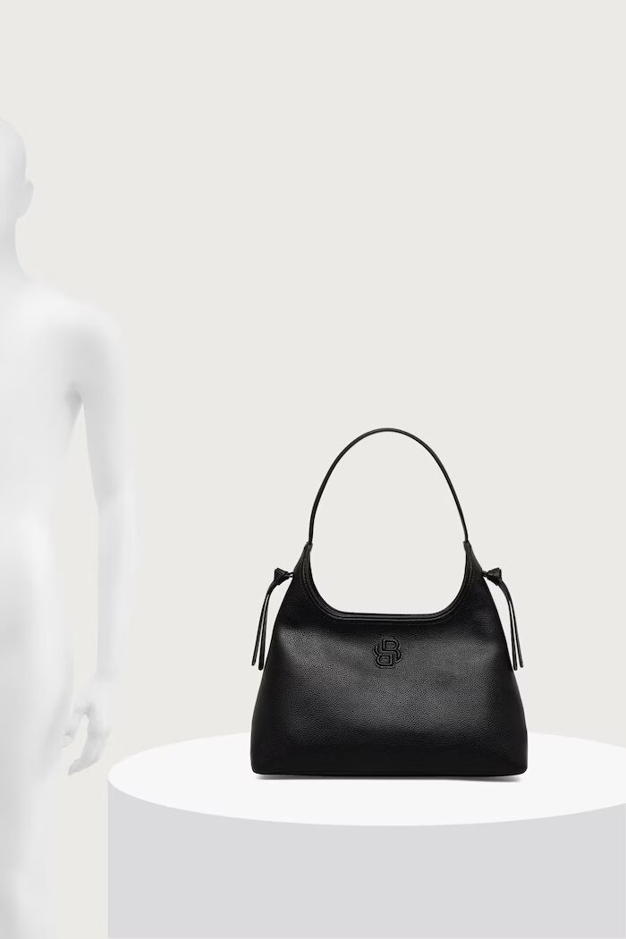 BOSS чанта тип хобо дамска от имитация на кожа Anett Zip Hobo черна 50573208