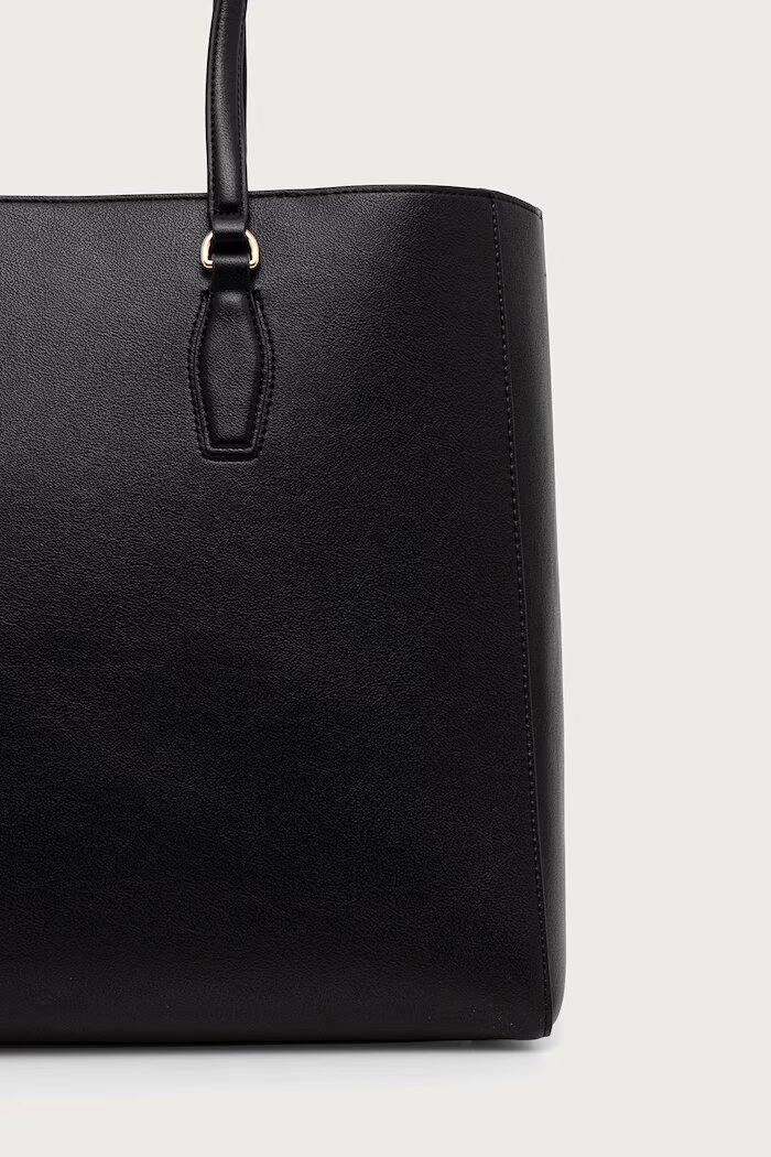 BOSS чанта tote дамска от имитация на кожа Sandy New Tote 10283663 черна 50573533