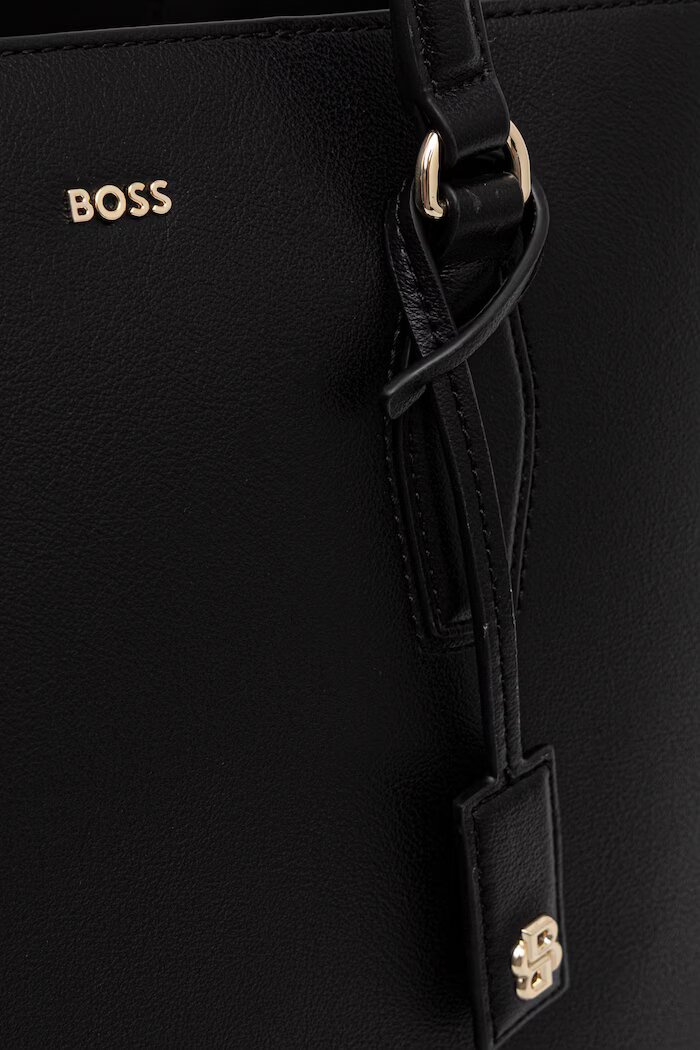 BOSS чанта tote дамска от имитация на кожа Sandy New Tote 10283663 черна 50573533