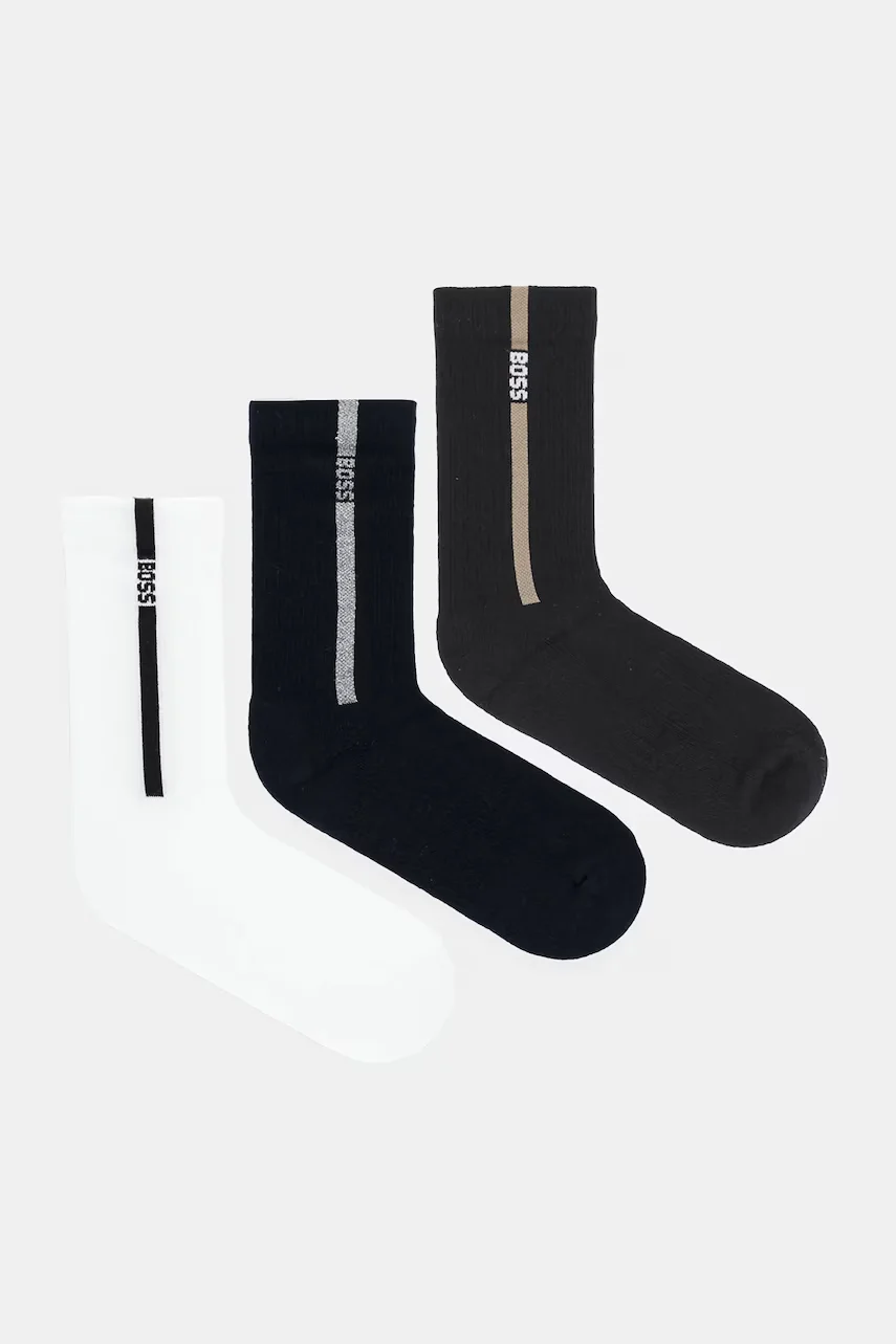 BOSS Чорапи (3 чифта) 3P QS Rib Lurex CC