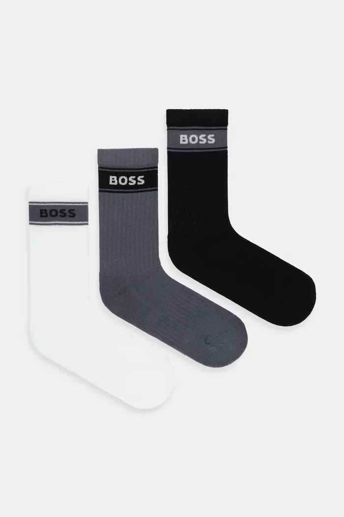 BOSS Чорапи (3 чифта) 3P QS Rib Stripe CC в черно 50543637