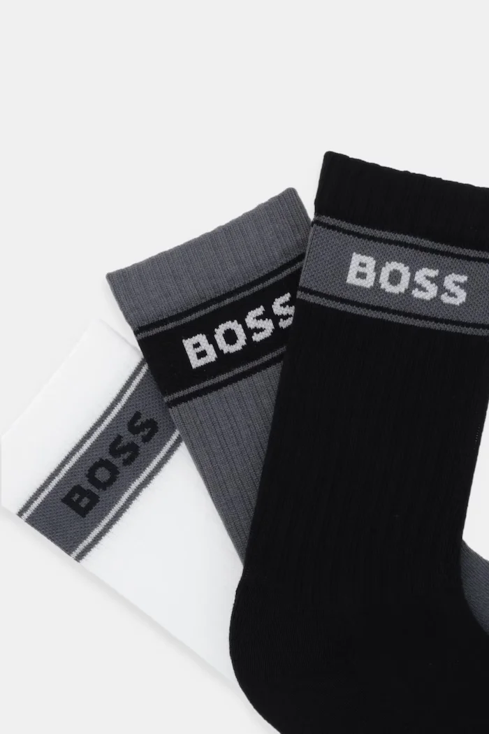 BOSS Чорапи (3 чифта) 3P QS Rib Stripe CC в черно 50543637