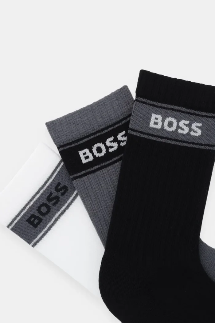 BOSS Чорапи (3 чифта) 3P QS Rib Stripe CC в черно 50543637