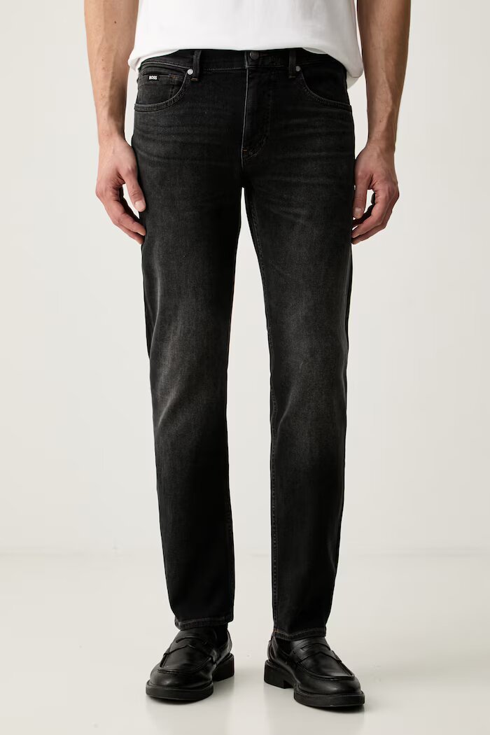 BOSS дънки slim fit мъжки H-Delaware черни 50564384