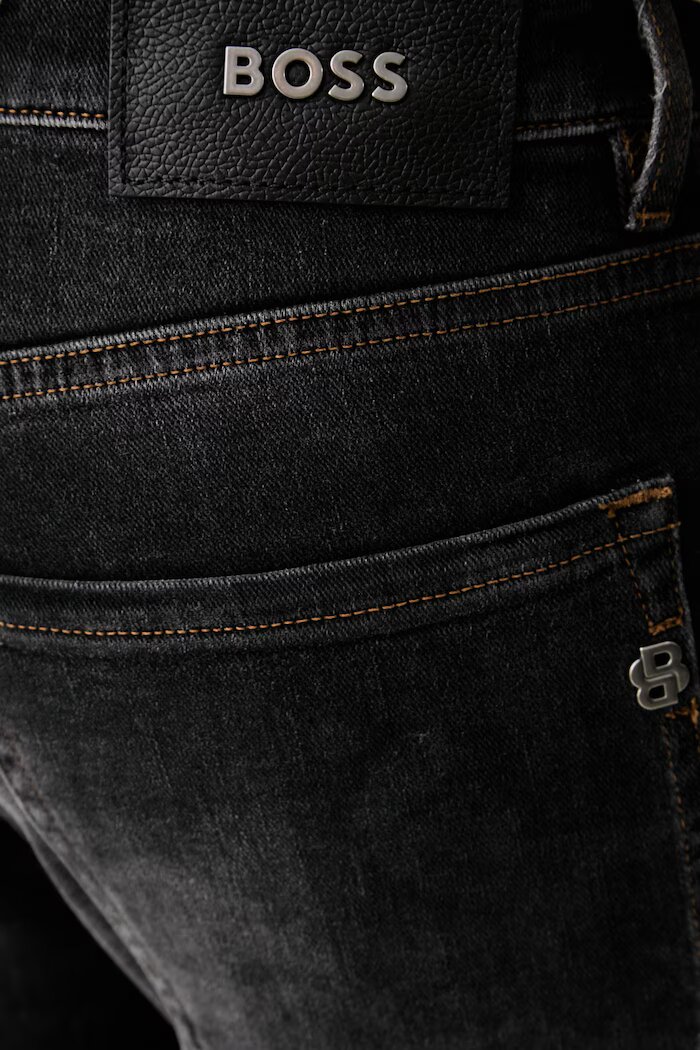 BOSS дънки slim fit мъжки H-Delaware черни 50564384