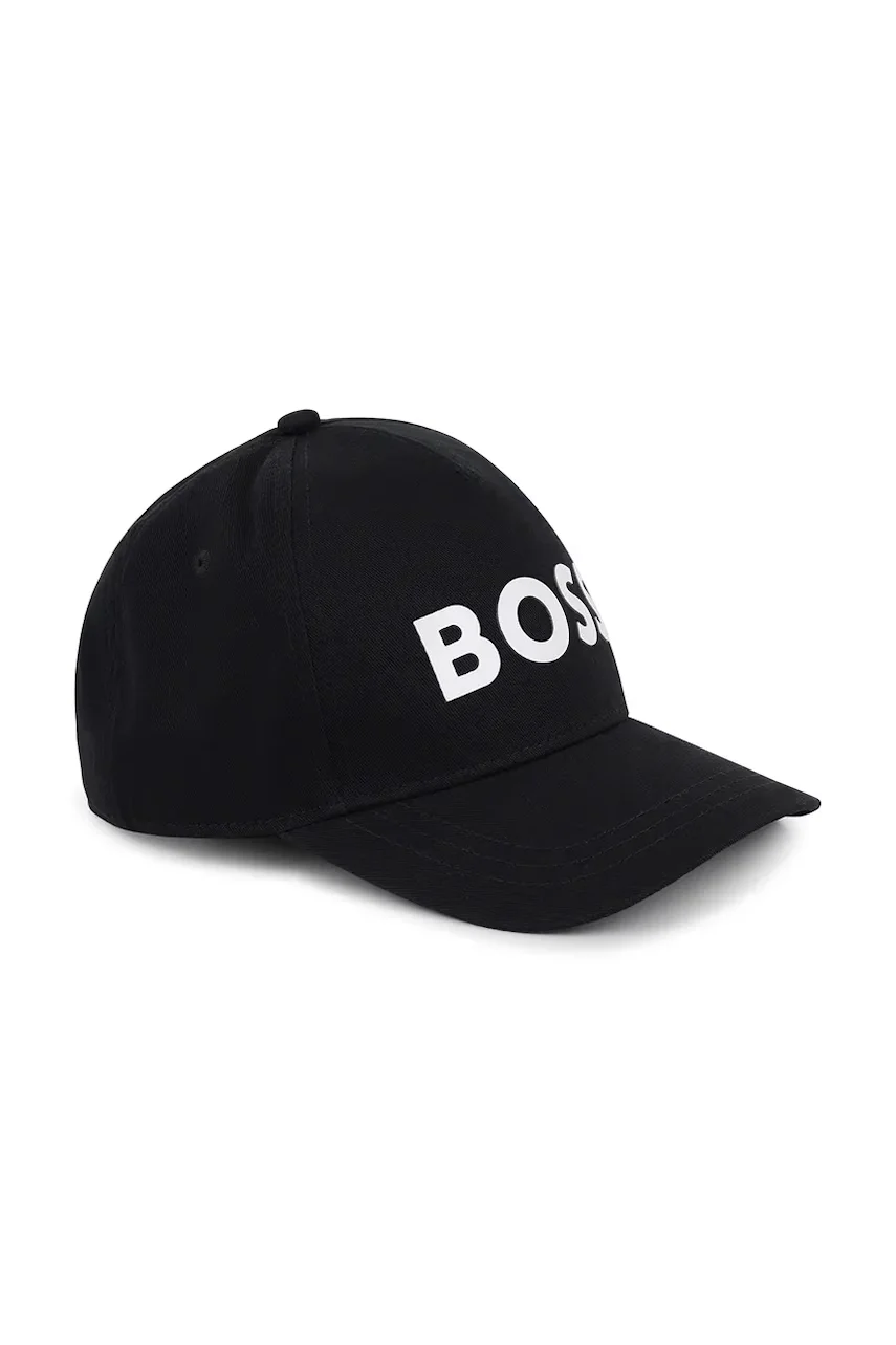 BOSS Детска памучна шапка с козирка