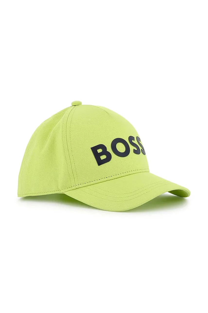 BOSS Детска памучна шапка с козирка