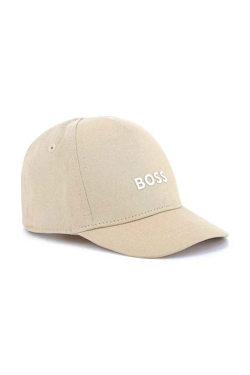 BOSS Детска памучна шапка с козирка