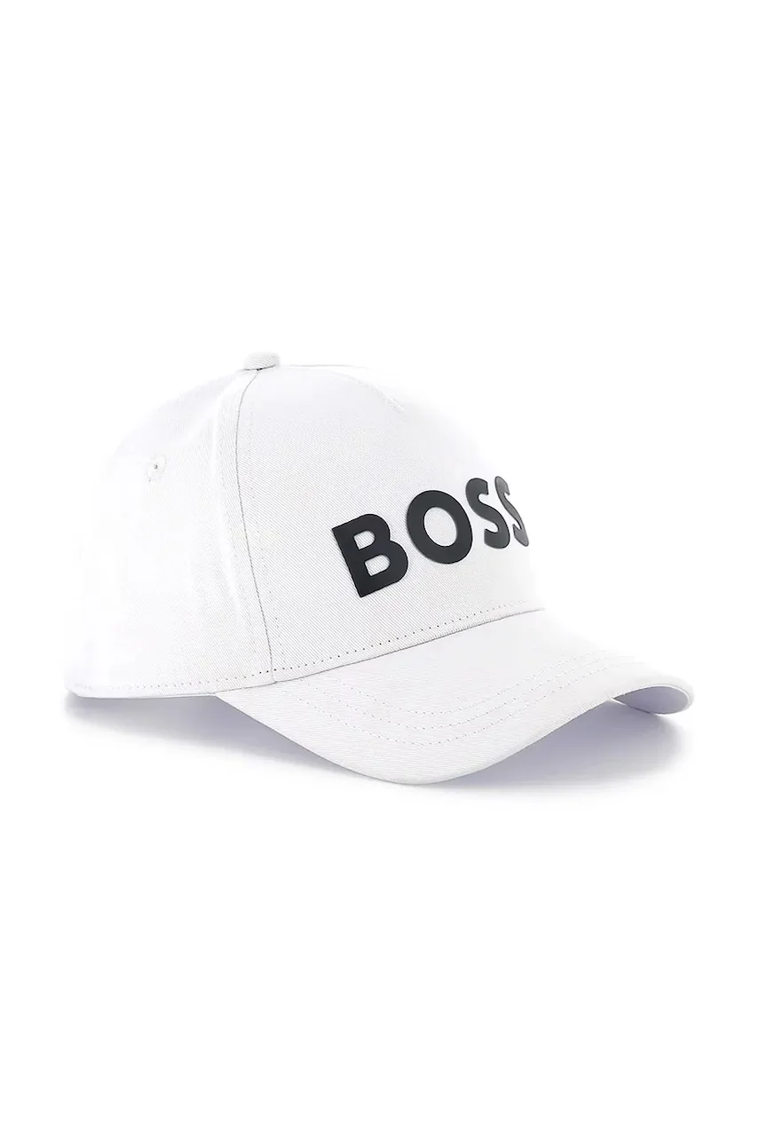 BOSS Детска памучна шапка с козирка