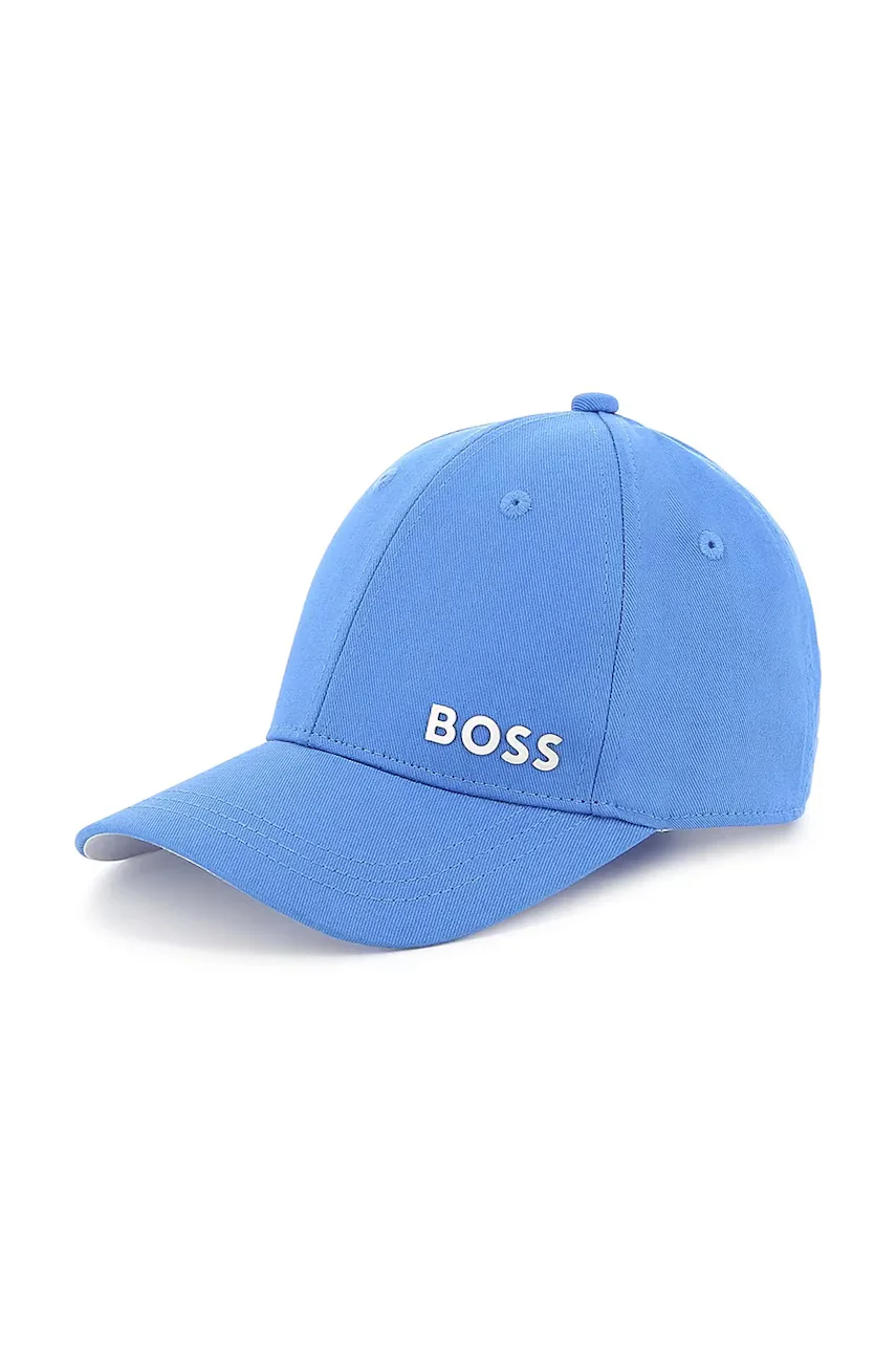 BOSS Детска памучна шапка с козирка