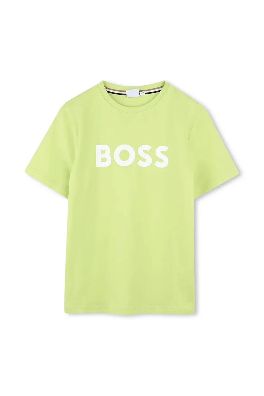 BOSS Детска памучна тениска