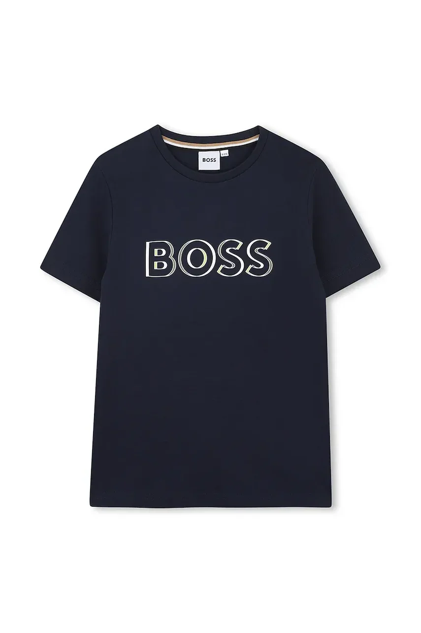 BOSS Детска памучна тениска
