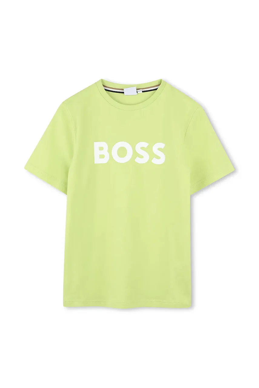 BOSS Детска памучна тениска