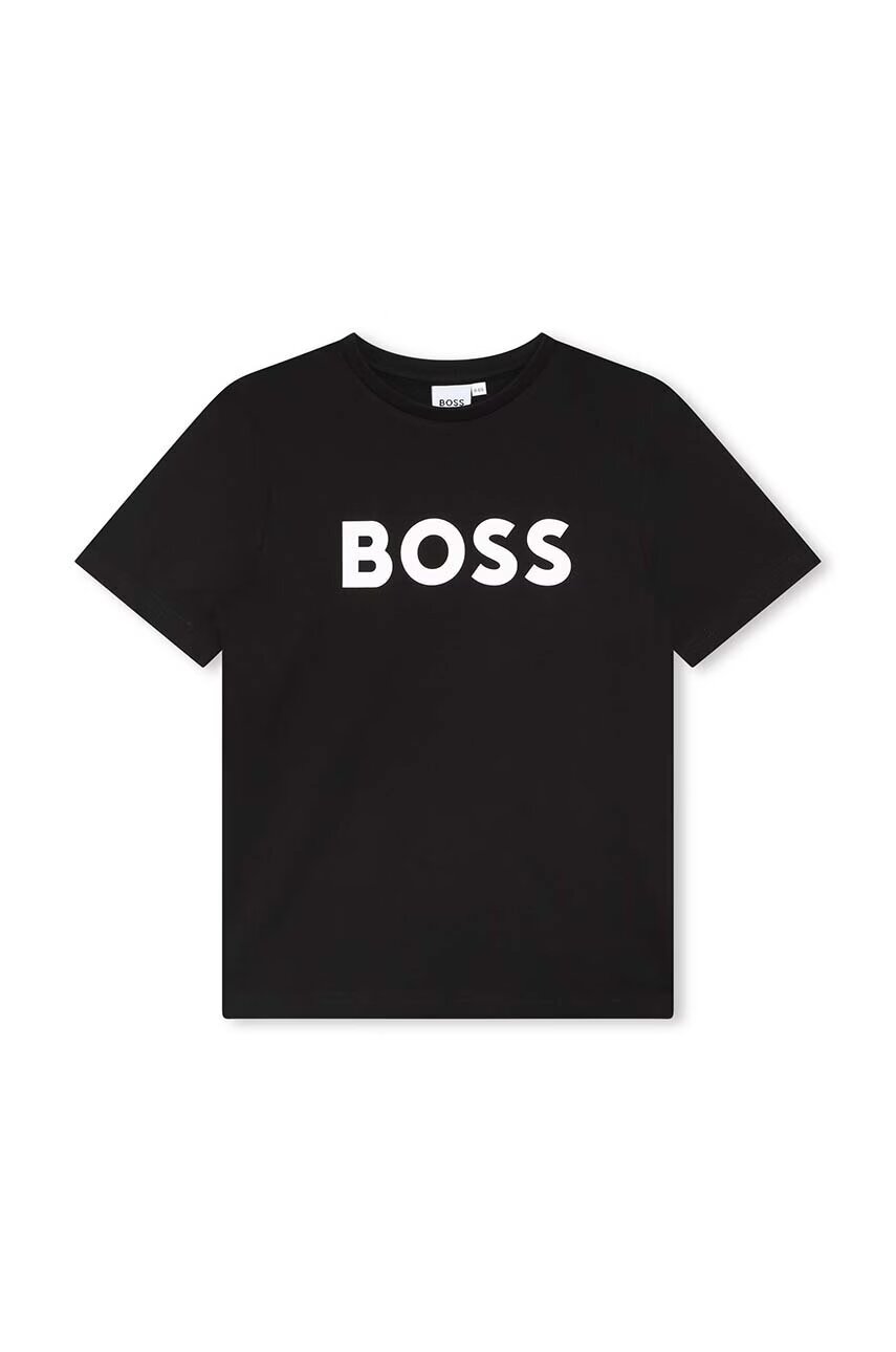 BOSS Детска памучна тениска