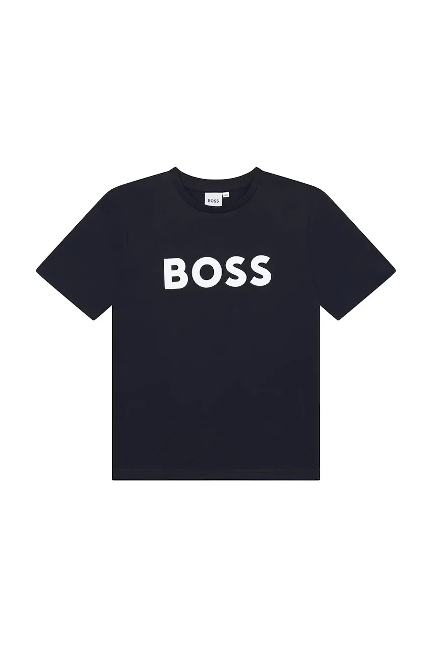BOSS Детска памучна тениска