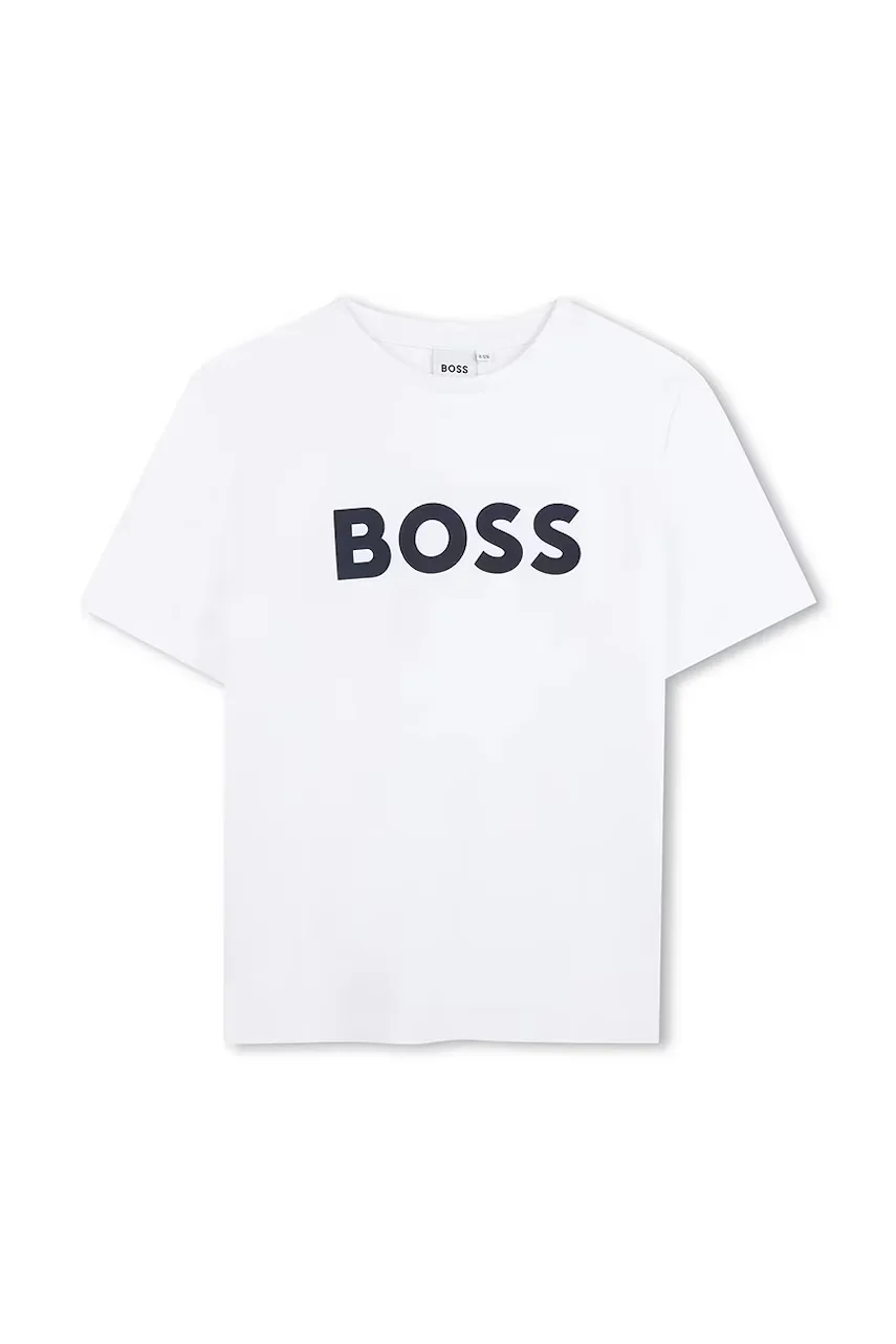 BOSS Детска памучна тениска