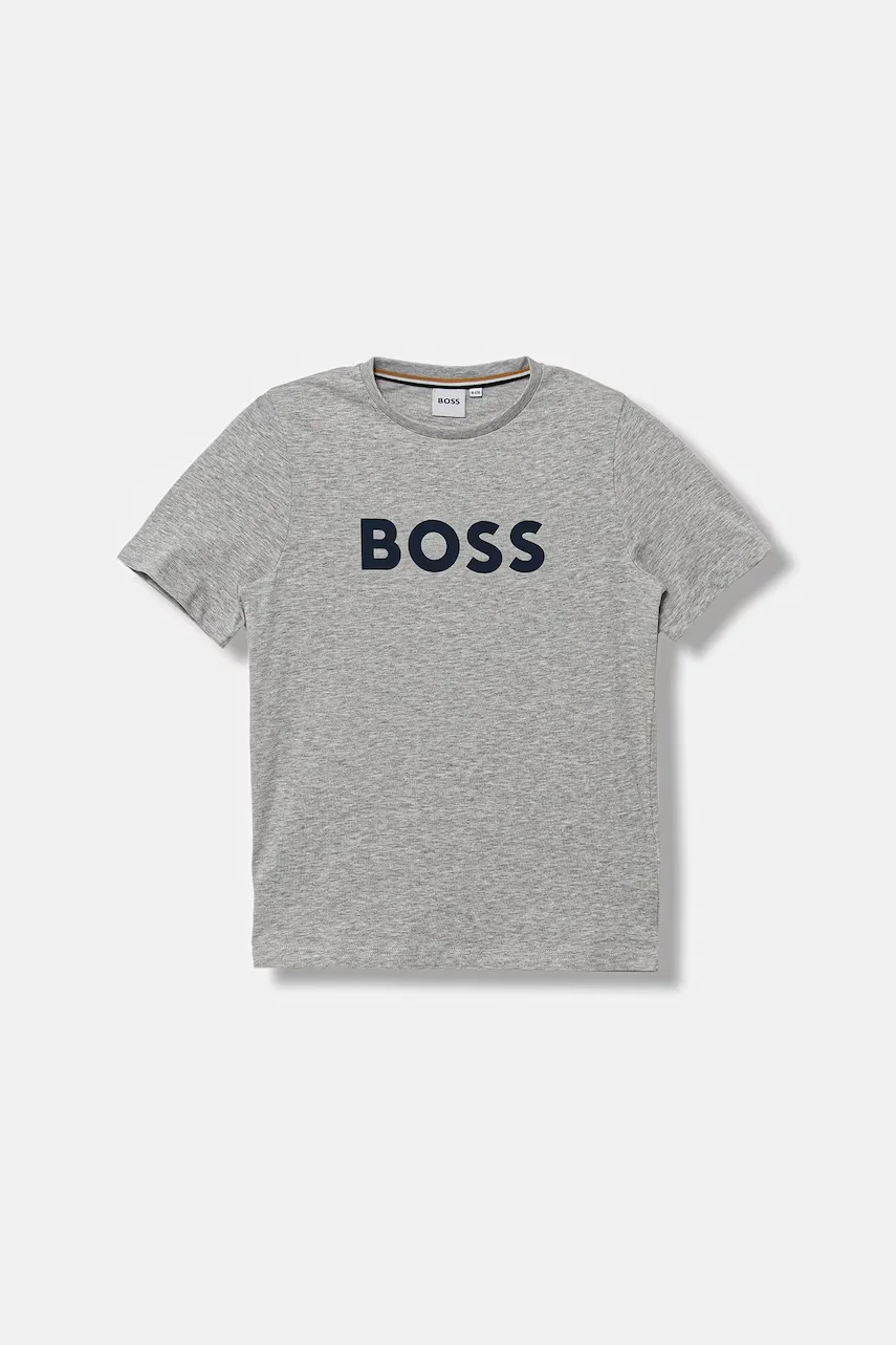 BOSS Детска памучна тениска