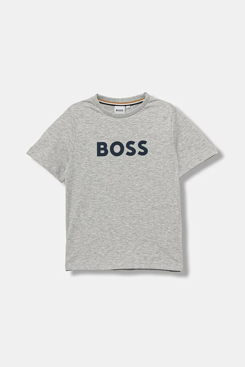 BOSS Детска памучна тениска