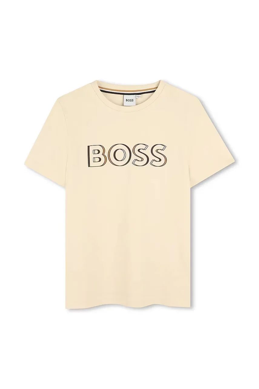 BOSS Детска памучна тениска